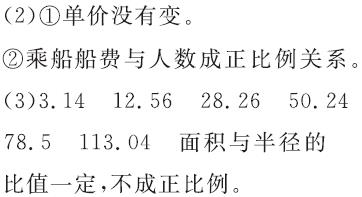 北师大版六年级下册数学作业本第4章·四正比例与反比例第三课时3