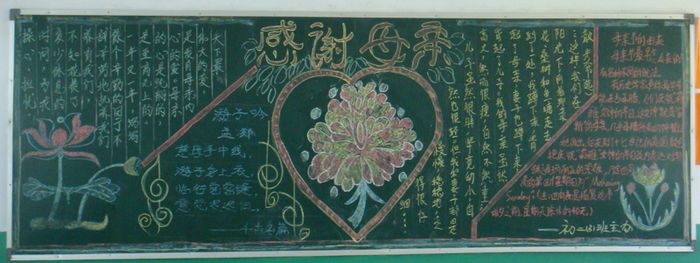母亲节黑板报及版式设计高清图片大全一4